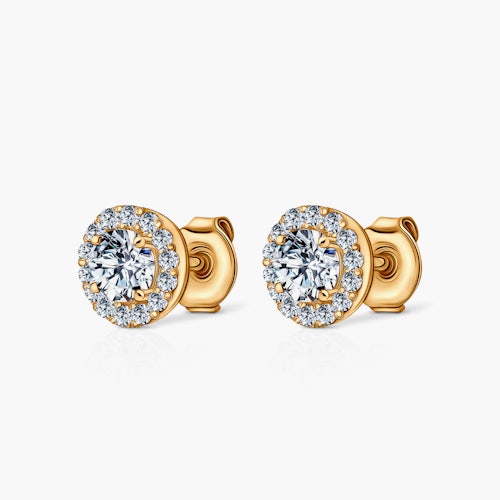 Kolczyki This is Love: złote, diamenty laboratoryjne